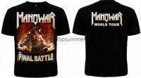 Manowar - Final Battle-เสื้อยืดแขนสั้นลำลองเสื้อยืดพิมพ์ลายไซส์ S-3Xl