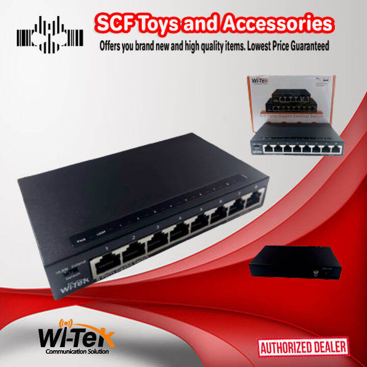 Witek WISG108 8Port Gigabit Desktop Switch ( Metal case ) Lazada PH