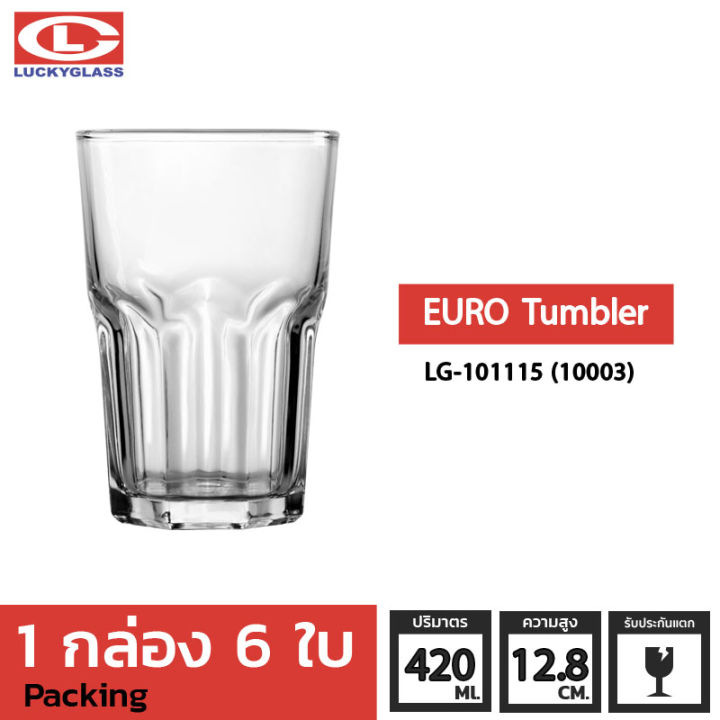 แก้วน้ำ-lucky-รุ่น-lg-101115-10003-euro-tumbler-14-7-oz-6-ใบ-ประกันแตก-แก้วใส-ถ้วยแก้ว-แก้วใส่น้ำ-แก้วสวยๆ-แก้วใส่น้ําปั่น-lucky