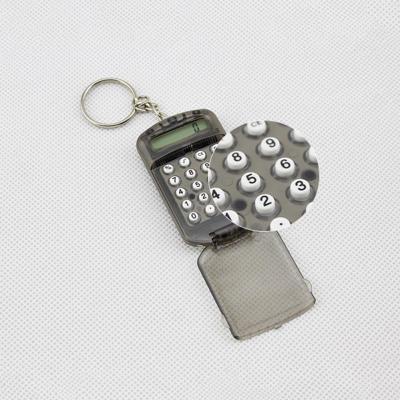 Portable Key Chain Creative Reusable Simple Style Pocket Calculator Key Ring