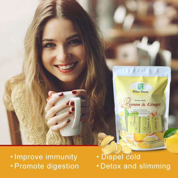 Lemon Ginger Tea Slimming Products Detoxification Slimming AntiCold