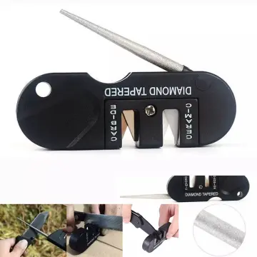 Mini Portable Kitchen Knife Sharpener: Perfect for Outdoor Camping & Other  Activities! 1pc Small Portable Outdoor Knife Sharpener Mini Keychain Knife  Sharpener Kitchen Tool Kitchen Supplies, Pocket Knife Sharpener: Ceramic,  Diamond, Carbide