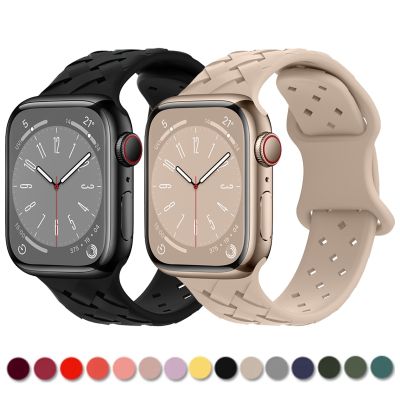 Silicone Strap For Apple Watch Band 44mm 45mm 49mm 40mm 38mm Watchband Apple Watch Bracelet iwatch Series 3 4 5 6 7 8 SE Ultra Straps