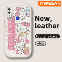 YIWESAN เคสสำหรับ Xiaomi Redmi โน๊ต7S Note 7 Pro Note 7 Note 8T Note 8T Note 8 Pro เคสลาย Hello Kitty น่ารักแบบใหม่เคสมือถือกันกระแทกป้องกันการตกแบบเคสใส่โทรศัพท์หนังใหม่พร้อมเคสป้องกันกล้องเลนส์คลุมทั้งหมด