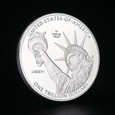 1ชิ้นครบรอบ100th อิสรภาพอเมริกันเหรียญสหรัฐของขวัญศิลปะอนุสาวรีย์เทพีเสรีภาพโลหะเหรียญที่ระลึกธนาคาร LYB3816เงิน