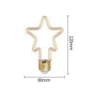 หลอดหลอดไฟเอดิสัน LED เรโทร E27 220V 230V หลอดไฟ LED ไส้นุ่มโคมไฟบ้านหลอดหลอดไฟนีออนโคมไฟ Edison ย้อนยุค