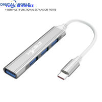 USB ฮับ4ฮับ USB พอร์ต USB บางมินิอะแดปเตอร์ข้อมูลดองเกิลมีพอร์ตพร้อมสายเคเบิลสำหรับแฟลชไดร์ฟเครื่องพิมพ์แล็ปท็อป PC