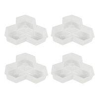 4Pcs Path Mold Maple Leaf Concrete Manually Plastic Stepping Stone Paving Molds for Pavement Courtyards Square