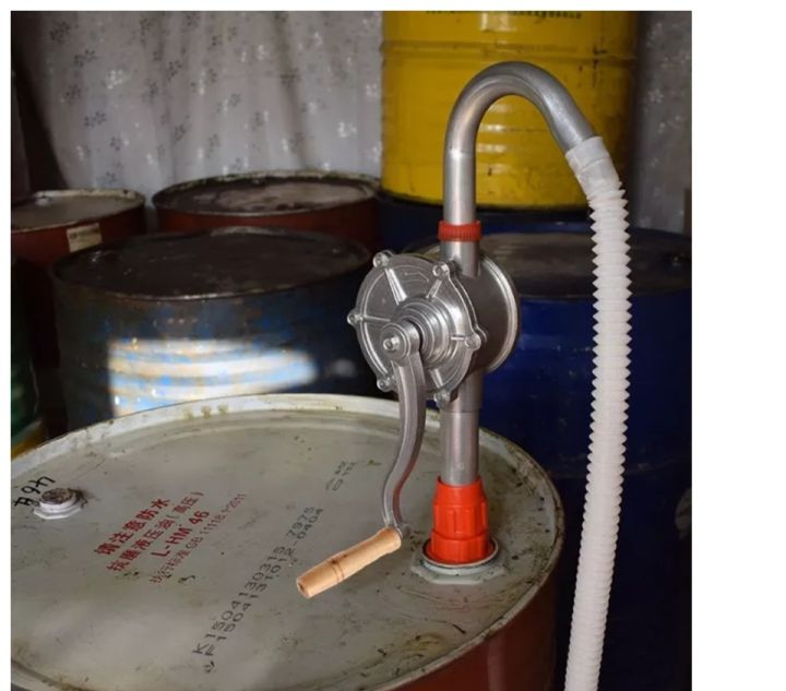 Oil Well Pump Barrel Oil Pump Hand Oil Pump Diesel Pump Rotary Hand Drum  Barrel Syphon Self Priming Pump Fuel Diesel Well Oil Hand Pump Durable  Manual