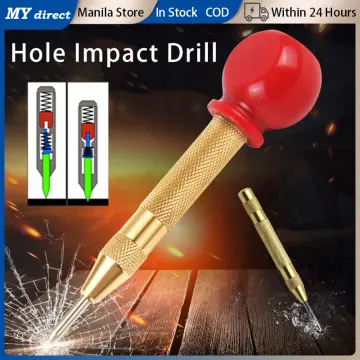 Automatic CENTER PUNCH Tool Adjustable Spring Loaded Super Strong Metal  Drill