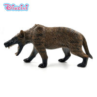 จำลอง Dire Wolf สัตว์รุ่นพลาสติกรูปตกแต่งบ้าน Fairy Garden อุปกรณ์ตกแต่ง Canis digus Figurine รูปปั้น Toys