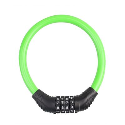 Portable Security Bike Lock 4 Digit Bicycle Loop Lock Resettable Combination Cable Lock for Bicycle Locks
