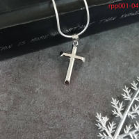 MT จี้ไม้กางเขน ตัวเรือนเงินแท้ ชุบทองคำขาว Solid 925 Sterling Silver Cross Pendant (rpp001-04) MT Jewelry มณีธารา