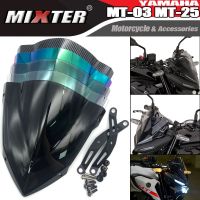 รถจักรยานยนต์กีฬา T Ouring ด้านหน้ากระจกกระจก Viser Visor ลม D Eflector สำหรับ YAMAHA MT25 MT03 2020 2021 2022 MT-25 MT-03