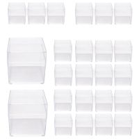 24 Pcs Square Transparent Plastic Packing Box Candy Box Jewelry Box Party Gift Birthday Gift Box