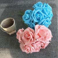 10PC Emulation PE Rose Bouquet ช่อมือบ้านดอกไม้ชุดอุปกรณ์งานแต่งงานตกแต่งเครื่องประดับ DIY ดอกไม้ faux