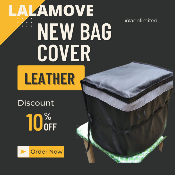 Lalamove bag cover with reflector (NYLON FABRIC LINING BLACK)