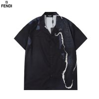 Fend* เสื้อเชิ้ตแขนสั้น พิมพ์ลายกราฟฟิติ สวมใส่สบาย แฟชั่นฤดูร้อน