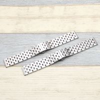 【Hot Sale】 Processing wholesale five-bead solid stainless steel butterfly buckle smart watch strap 24mm-22mm