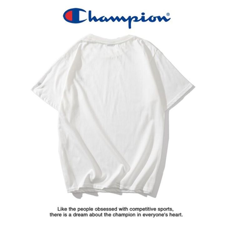 เสื้อยืดแขนสั้น-ปักลาย-champion-แฟชั่น