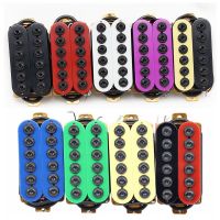 HR-1pcs Ceramic Magnet Electric Guitar Humbucker Pickup Set, Bridge and Neck Invader Style