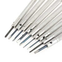 ？》：“： 9Pcs/Set Watch Slotted Screwdriver Set 9 Spare Heads Head Screwdrivers Watchmakers Repair Tools With Base Plate