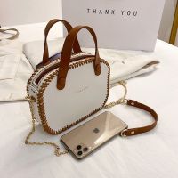 Vintage handbags women 2022 new DIY hand sewing chain han edition classic homemade inclined shoulder bag handbag material package