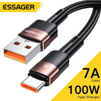 Essager 7A USB Type C สายสำหรับ Realme Huawei P30 Pro 66W Fast สายชาร์จ USB-C Charger ข้อมูลสำหรับ samsung OnePlus Poco F3-asdewrwerds