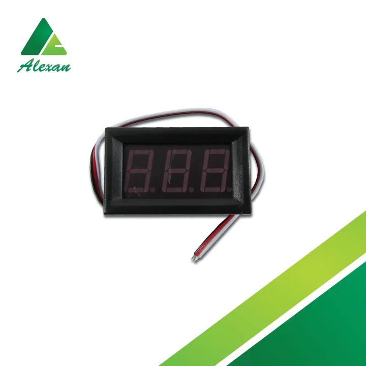 Mini Voltmeter 0.56 Zoll Digital Voltmeter DC 5V-120V - Mini Spannungsmesser 0.56 Zoll LED Anzeige Grün 2-Draht Voltmeter