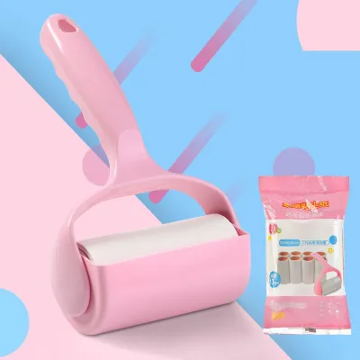 5 Rolls   1 Handle Sticky Roller Sticky Dust Paper Tearable Adhesive Brush Clothes Lint Brush Hair Remover Kit With Handle - Lint Rollers  amp; Brushes - AliExpress