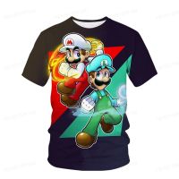 2023 Mario Brothers And Luigi 2023 Summer New 3D Printing Unisex Youth Fashion Comfortable T-shirt Short Sleeve Childrens Beach