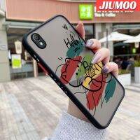 เคส JIUMOO สำหรับ OPPO A37 A37F NEO 9เคสการ์ตูนแมวเรียบง่ายบางลายฝ้าแข็งกันแรงกระแทกผิวนอกแฟชั่นขอบซิลิโคนอ่อนนุ่มเคสมือถือคลุมทั้งหมดเคสกันกระแทกเลนส์กล้องถ่ายรูป