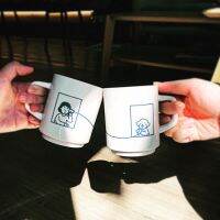 Ins Creative Korean Couple Cup Hand Painted Mug Ceramic Water Cup Milk Coffee Cup Juice Water Cup