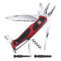 Victorinox มีดพับ Swiss Army Knives (L) - Ranger Grip 174, Red/Black (0.9728.WC)