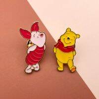 【DT】hot！ New Winnie The Kawaii Metal Brooch Couple Badge Personality Trend Accessorie Enamel Pin for Students