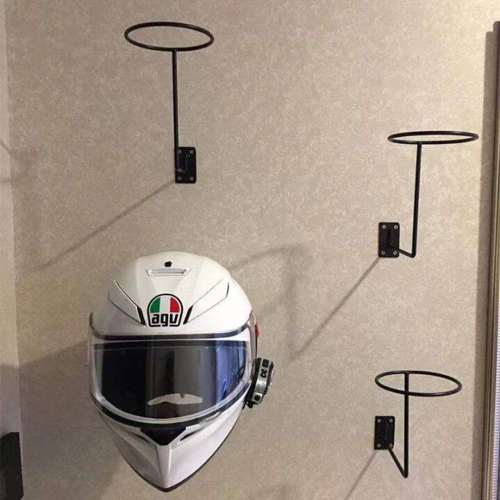 Motorcycle safety helmet stand display rack, helmet hook wall mounted ...