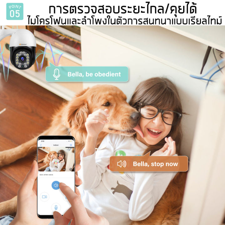 กล้องวงจรปิดไร้สาย-รุ่นใหม่ล่าสุด-ความละเอียด-5mp-บันทึกภาพและเสียงได้กล้องไร้สายกันน้ำ-กันฝุ่น-ป้องกันฟ้าผ่า-app-v380ภาษาไทย-ติดตั้งง่าย