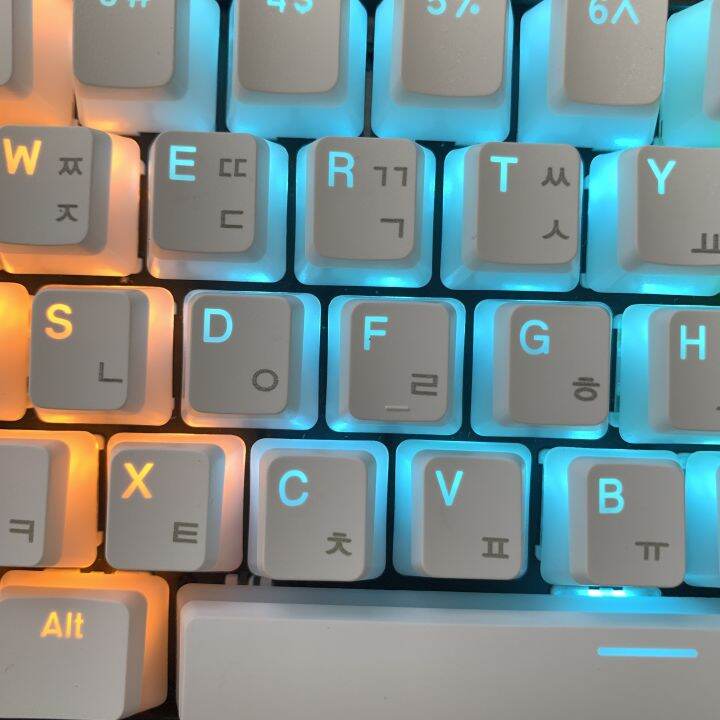 Hangul Key Cap Korean Layout Keycap Pudding Keycaps Set PBT OEM Profile