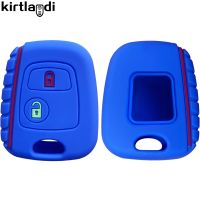 ♗ Silicone Car Remote Key Case Cover For Peugeot 107 207 307 407 206 406 For Citroen Berlingo C1 C2 C3 Xasara Picasso Keychain