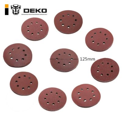 DEKO 125mm dry grinding sandpaper 60 -1000 brushed 12 sheets sandpaper 20 pieces/ lot