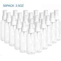 50PCS 75Ml/2.5OZ Mist Spray Bottle Premium Transparent Empty Pump