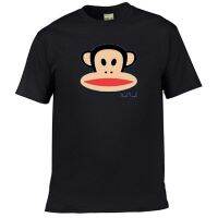 ผ้าหนานุ่ม ไม่หดไม่ย้วย ผู้ชายเสื้อยืด Men T-Shirt Alva Paul Frank เสื้อแฟชั่นผู้ชายสีดำสั้น