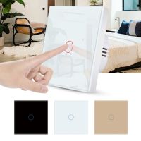 ‘；【= Szaoju EU Wall Touch Switch Crystal Tempered Glass Panel Light Switches 1/2/3 Gang 1 Way LED Indicator Sensor Electrical Button