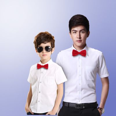 2PCS Red Color Adult Father and Son With Men 39;s Bow Tie Kids Bowtie For Men Bowknot Party TZQZa0012