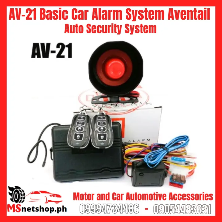 Basic Car Alarm System Aventail Auto Security System AV21 Lazada PH