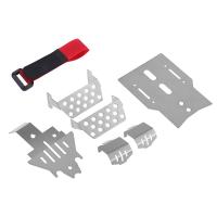 Chassis Armor Axle Protector Skid Plate Stainless Steel Silver for Traxxas TRX4 TRX-4 1/10 RC Crawler Car