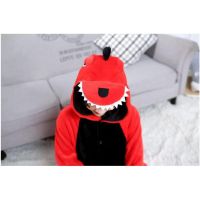 Red Dinosaur Onesie Anime Cartoon Cosplay Kigurumi Halloween pajama