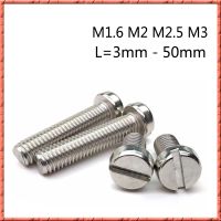 500pcs/lot DIN85 M1.6/M2/M2.5/M3 Slotted cheese cylindrical head machine screw Stainless steel Slotted cylindrical head screw