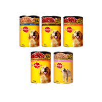 อาหารสุนัข PEDIGREE DOG FOOD เพดดิกรี อาหารสุนัข แบบกระป๋อง  อาหารเปียกสุนัข แพ็ก 24, 400 กรัม