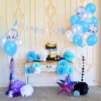 135ชิ้นเซ็ตสีฟ้าบอลลูน Garland Arch ชุดสีขาวเงินบอลลูน Baby Shower Girl วันเกิดงานแต่งงาน Bachelorette ตกแต่ง